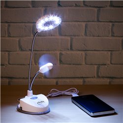USB LED Table Lamp With Fan