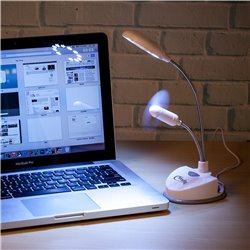 USB LED Table Lamp With Fan