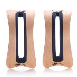 Vertical Wooden Curved Base Laptop Stand