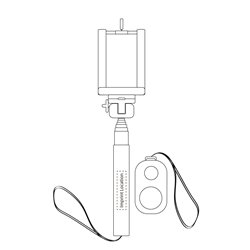 Extendable Selfie Stick with Bluetooth Remote