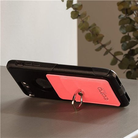 Mobile Phone Leather Wallet With Ring Stand