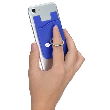 Smartphone Card Wallet Finger Ring Stand