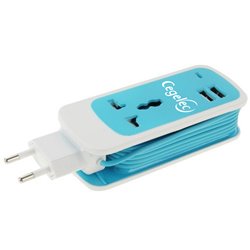 2 USB Charger Adaptor Plug AC DC EU Plug