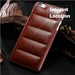 Plastic Edge Pattern Leather Phone Cover