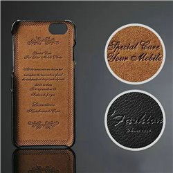 iPhone (All Model) Litchi Skin Fashion Logo Card Slots Back Cover