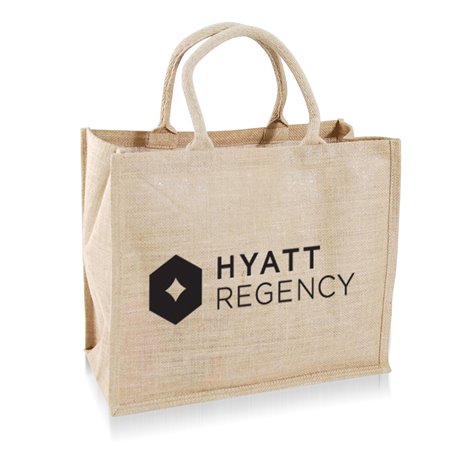 Jute Shopping Tote With Padded Handles