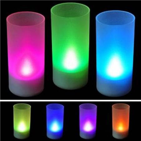 7 Color Led Candle With Plastic