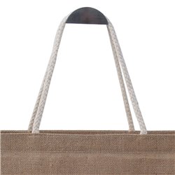 Jute Shopping Bag With Tie-Over Button