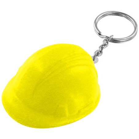 Hard Hat Stress Ball Keychain