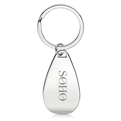 Glossy Chrome Bottle Opener Keychain