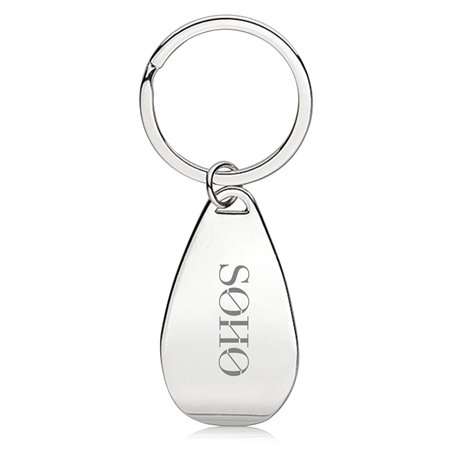 Glossy Chrome Bottle Opener Keychain