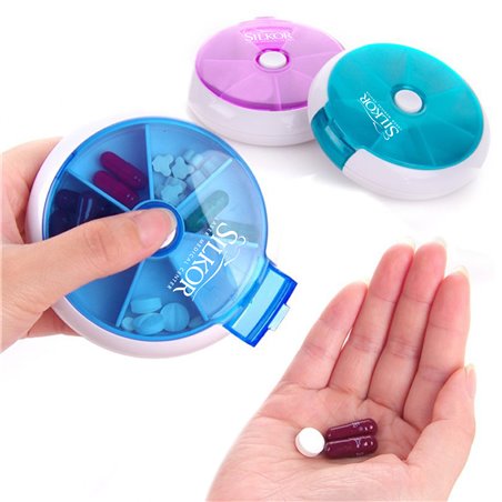 Round 7 Compartment Rotate Pill Box