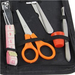 Manicure Sewing Kit With Zipper Case