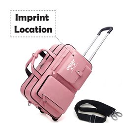 Portable Genuine Leather Trolley Suitcase