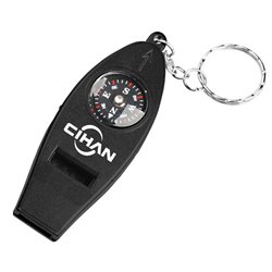 Whistle Thermometer Key Chain with Magnifier Versatile