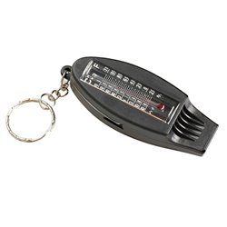 Whistle Thermometer Key Chain with Magnifier Versatile