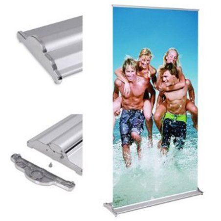 Portable Aluminum Silver Roll Up Banner Stand
