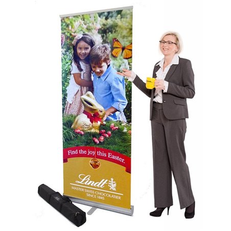 Eco Stand with Non Curl Graphics Roller Banner Stand