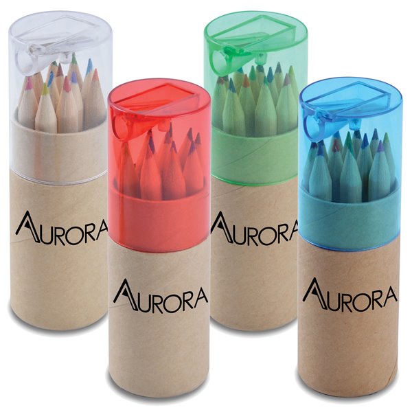 Coloured Pencil Tube With Sharpener