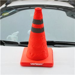 Reflective Folding Road Cone With Top Light