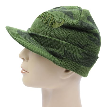 Knit Camouflage Visor Hat