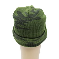 Knit Camouflage Visor Hat