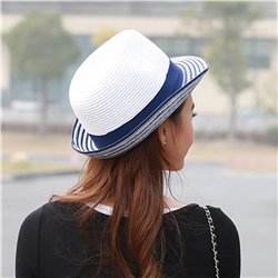 Striped Women Straw Hat