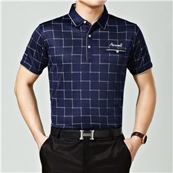 Plaid Short Sleeve Polo T-Shirt
