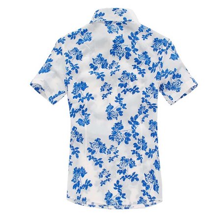 Mens Floral Print Short Sleeve Shirts