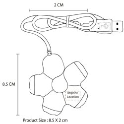 Flower Puzzle Shaped 4 Port USB Hub