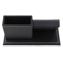 Multifunctional Leather Clock Pen Stand