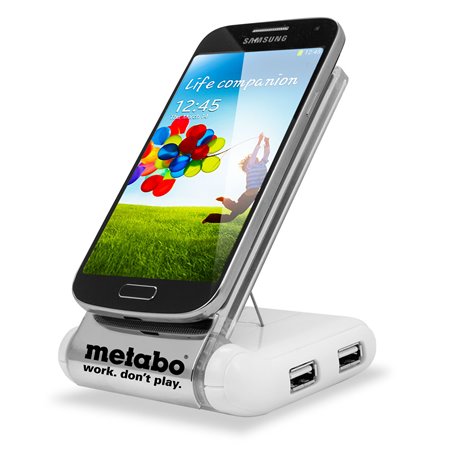 Sticky Phone Stand With USB Hub