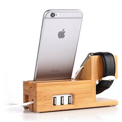 Bamboo Watch Mobile Phone Display Holder