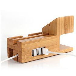 Bamboo Watch Mobile Phone Display Holder