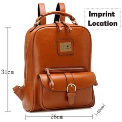 Mochila Fashion Designer Leather Backpack